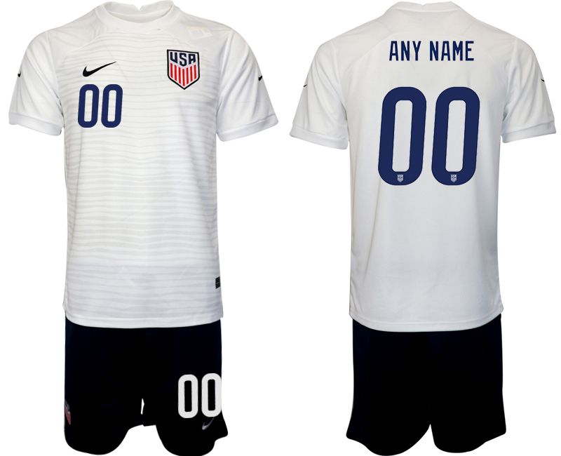 Youth 2022 World Cup National Team United States home white customized Soccer Jersey->houston astros->MLB Jersey